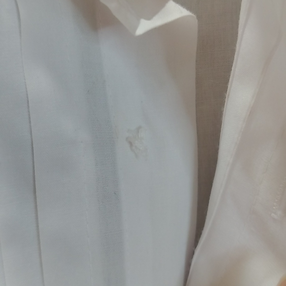 (M72) Pierre Cardin White Pleated Tuxedo Shirts Size 16 /32-33 - Large - Picture 11 of 11